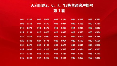 大屏互动房地产(车位)摇号